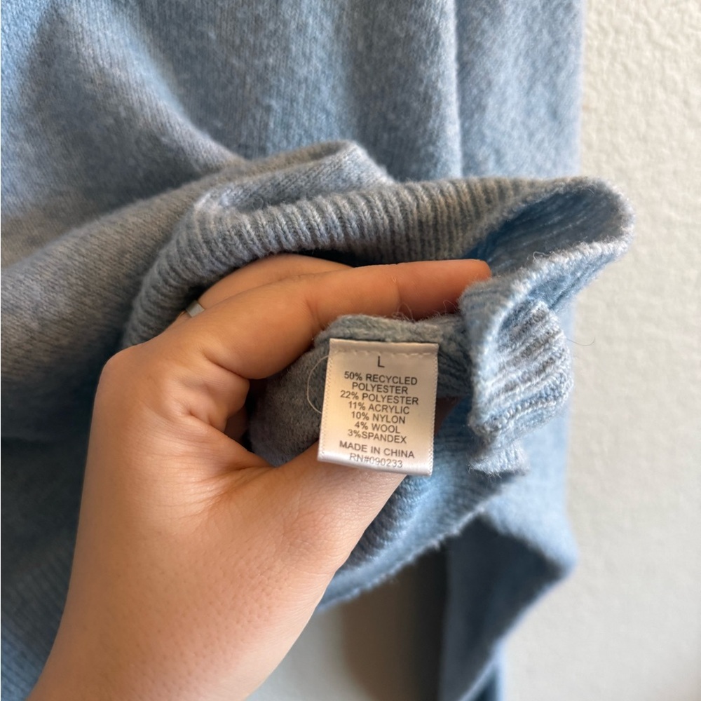 Cropped Sweater Light Blue Pacsun - Casual, Minimalist, Winter, Lightweight - Picture 8 of 8